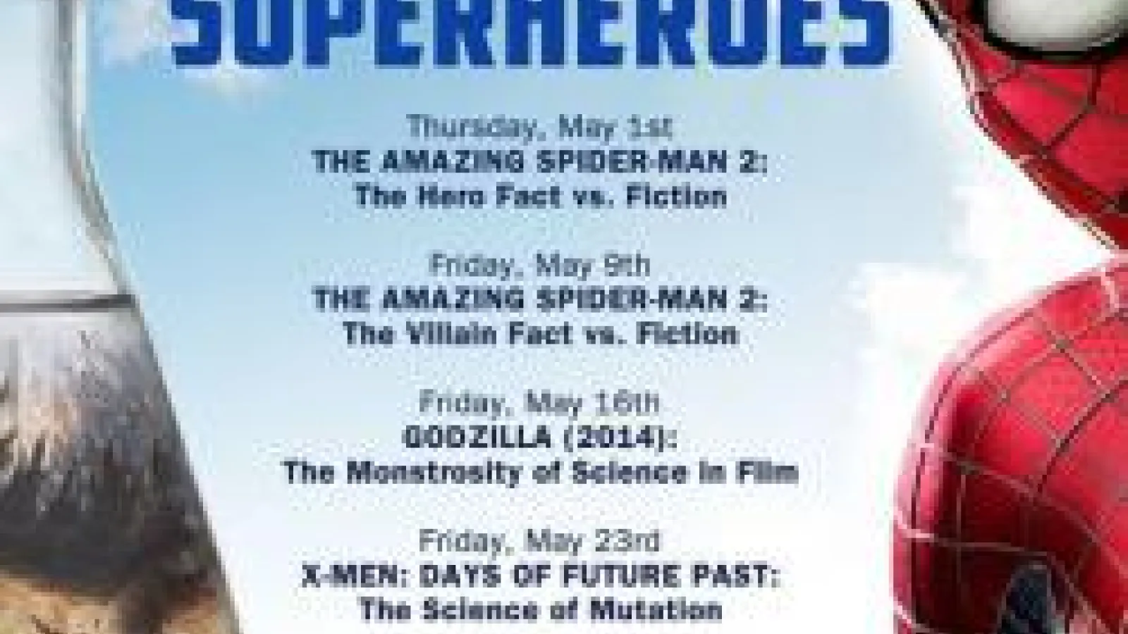 Gateway Film Center Science of Superheroes event movie list