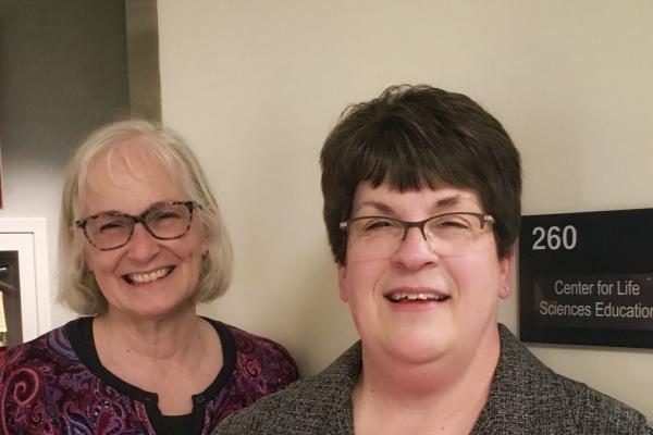 Peggy Strow, Biology Advisor, with Caroline Breitenberger, CLSE Director